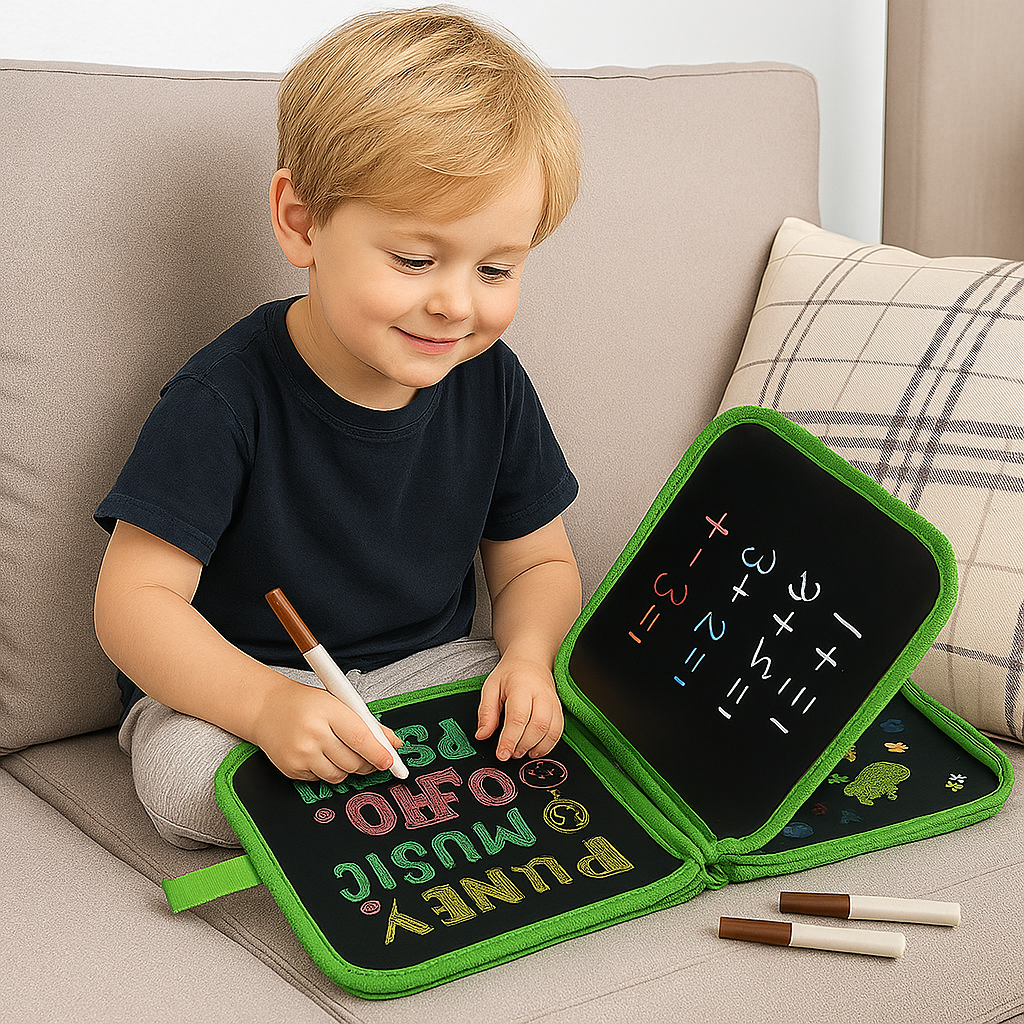 Portable reusable drawing book for children