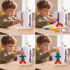 Wooden 3D Shadow Matching & Spatial Thinking Puzzle for Kids