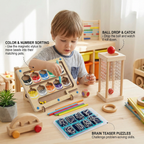 3-piece Montessori Learning & Puzzle Activity Set for Kids