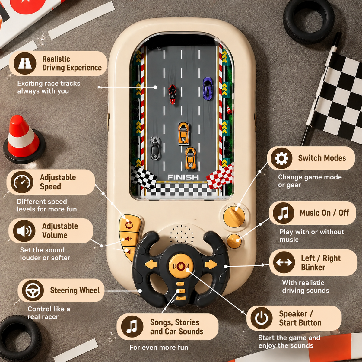 Adventure racing game box for children
