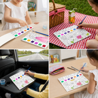 All-in-One Watercolour Painting Book with Built-In Paint & Brush