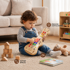 Wooden Light & Sound Guitar Busy Board