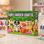 Kids Paper Crafts Box – 20 Easy DIY Arts & Crafts Projects for Ages 3–10 with Glue Stick, Tape & Envelopes