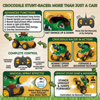 Remote Control Crocodile Stunt Car – Lights, Spray & Sound Effects