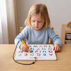 2-in-1 Magnetic Letter Tracing Board for Uppercase & Lowercase Writing Practice