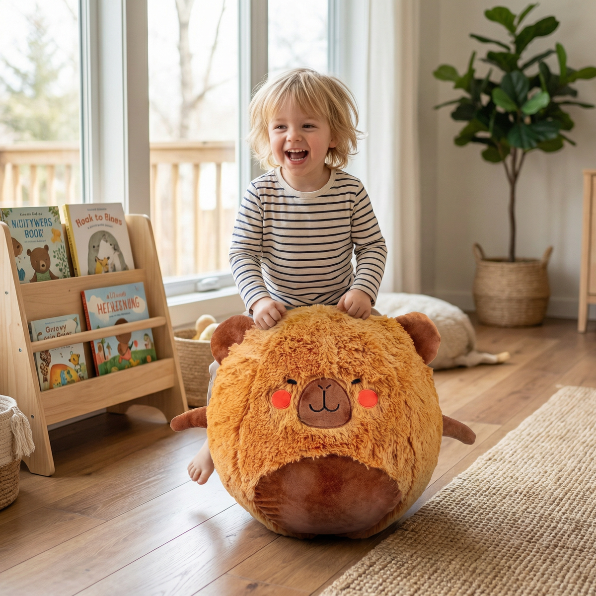 Inflatable Plush Hopping Animal for Kids – Bouncy Fun Toy