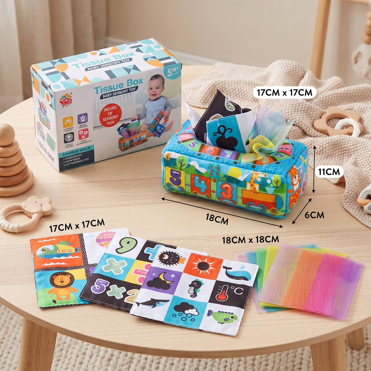Montessori Magic Tissue Box – Sensory Learning Toy for Babies