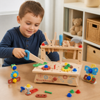 Wooden Kids Workbench & Tool Set – DIY Construction & Fine Motor Skills Learning Toy