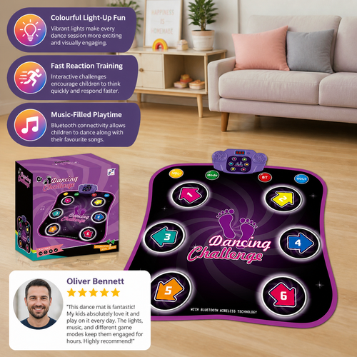Kids’ Light-Up Bluetooth Dance Mat with 5 Game Modes