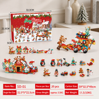Christmas Village Building Blocks Advent Calendar for Kids