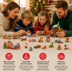 Christmas Village Building Blocks Advent Calendar for Kids