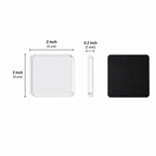Clear Acrylic Magnetic Photo Frames with Adhesive Backing Set of 5