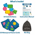 Underwater search & find game with colourful gems