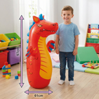 Kids Inflatable Punching Bag – Animal Design with Water-Filled Base