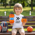 Foldable & Durable Silicone Football Water Bottle
