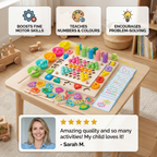 6-in-1 Montessori Wooden Fishing Game – Numbers, Colours & Fine Motor Skills Learning Toy for Kids