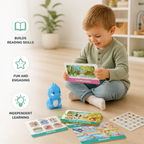 Interactive Dinosaur Talking Flash Cards & Stickers – Montessori Phonics & Sight Words Learning Set