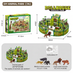 Modular Build-Your-Own Zoo Playset with Animal Figures & Interactive Cages