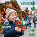 Electric Christmas Bubble Gun with Lights & Sounds for Kids