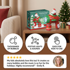 Electric Christmas Bubble Gun with Lights & Sounds for Kids