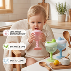 Spill-Proof Baby Straw Training Cup
