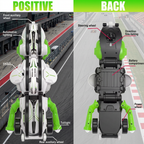 2-in-1 Remote Control Transforming Stunt Car with 360° Rotation & LED Lights