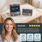 Glitter Dual-Tip Acrylic Paint Marker Set