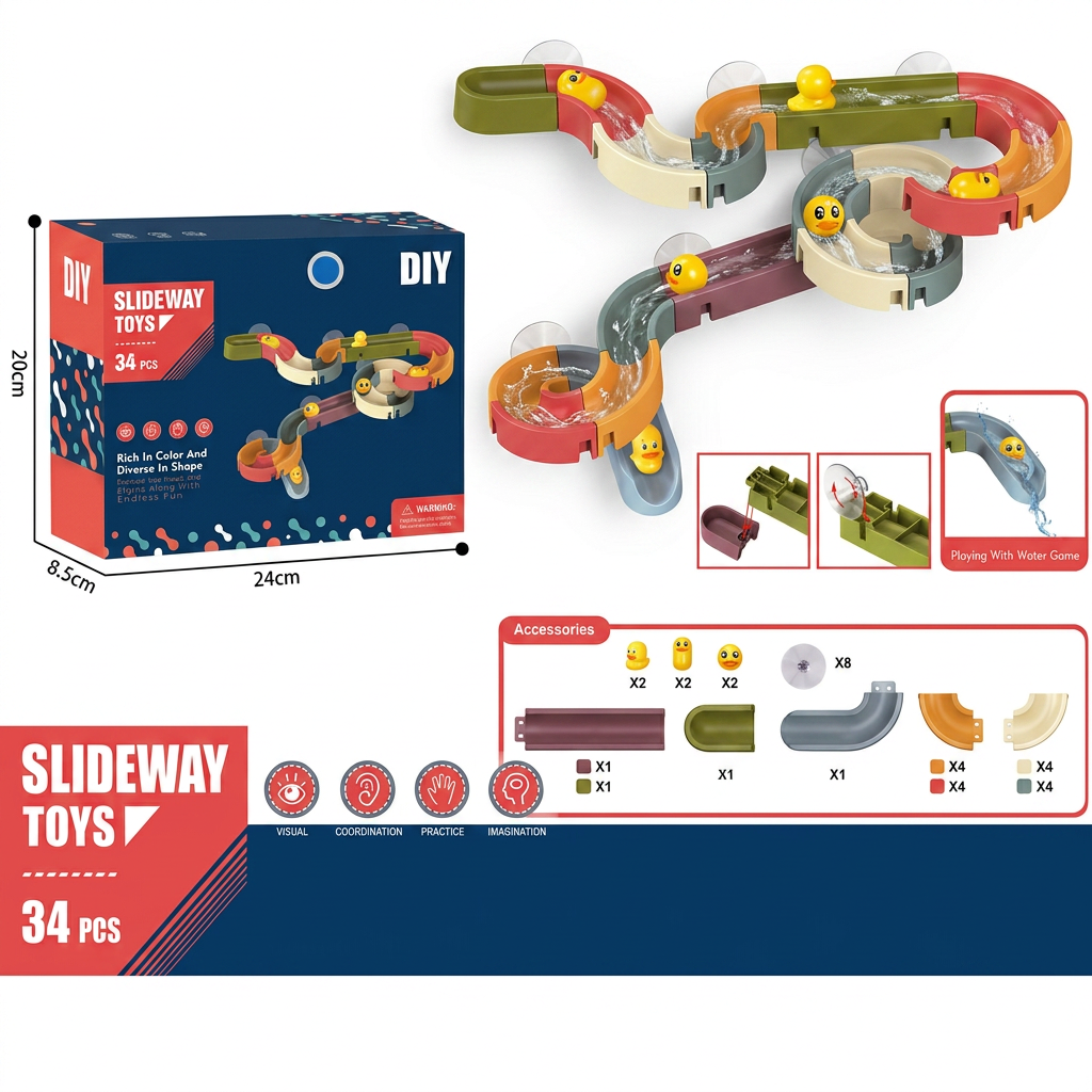 Sliding Ducks -  Kids Bathing Toy