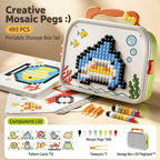 Kids Montessori Mushroom Pegboard Mosaic Puzzle Set