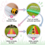 Rainbow Water Slide – Inflatable Outdoor Slide for Kids & Family