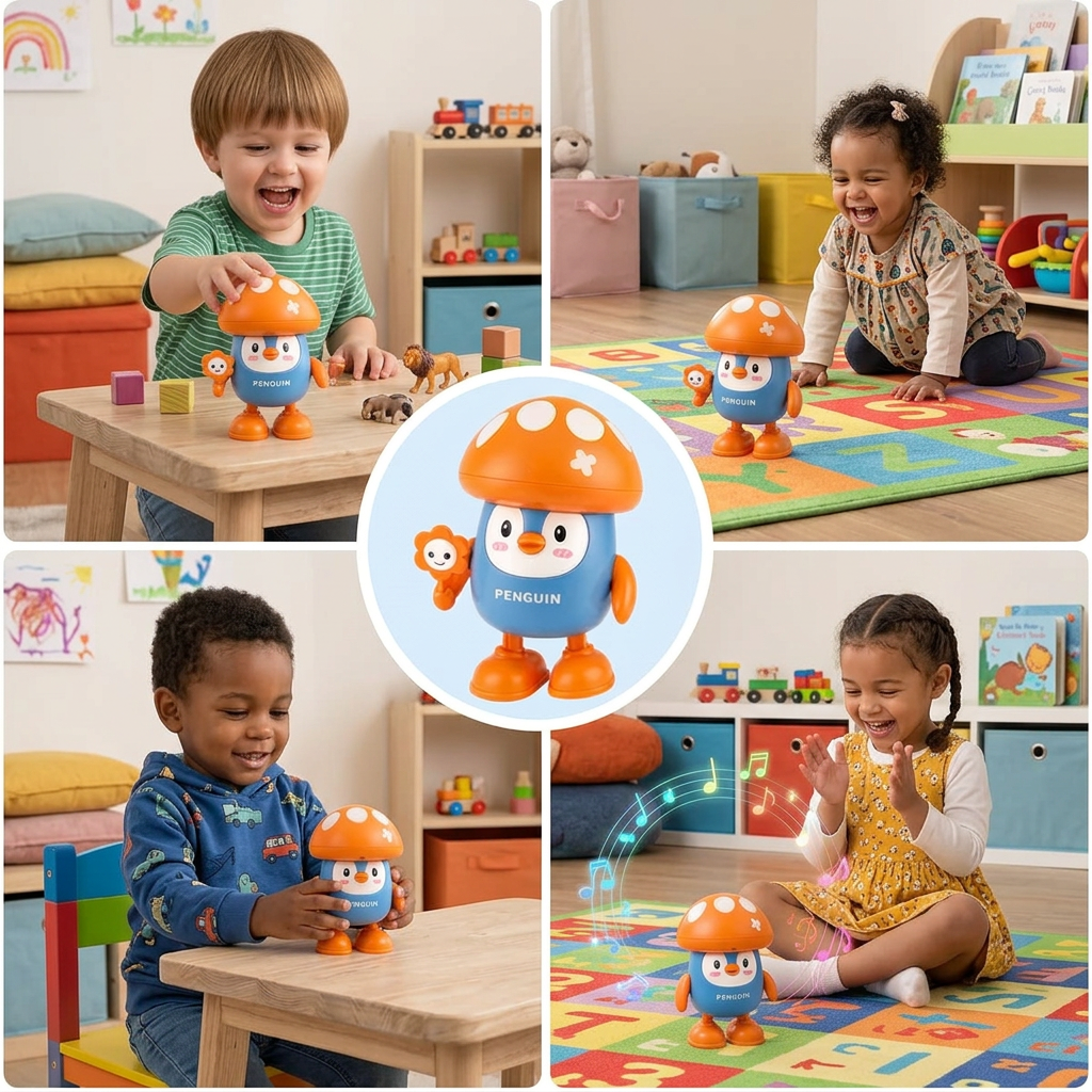 Interactive Talking & Dancing Penguin Toy with Music