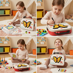Kids Montessori Mushroom Pegboard Mosaic Puzzle Set