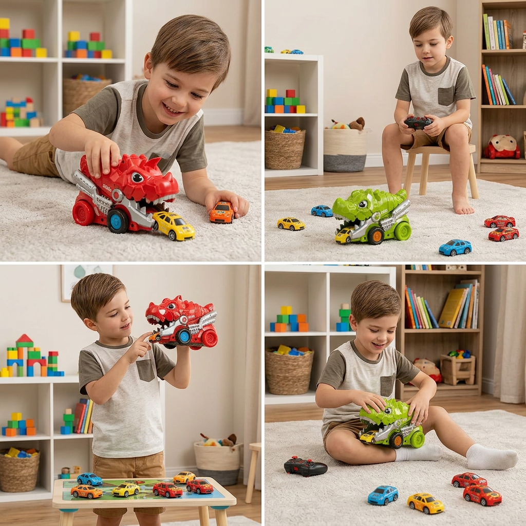 Remote Control Dino Car Chomper Truck